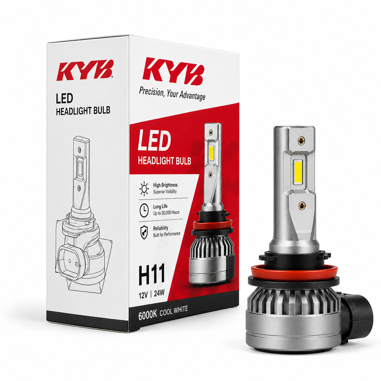 KYB LED Headlight Bulb photo 3