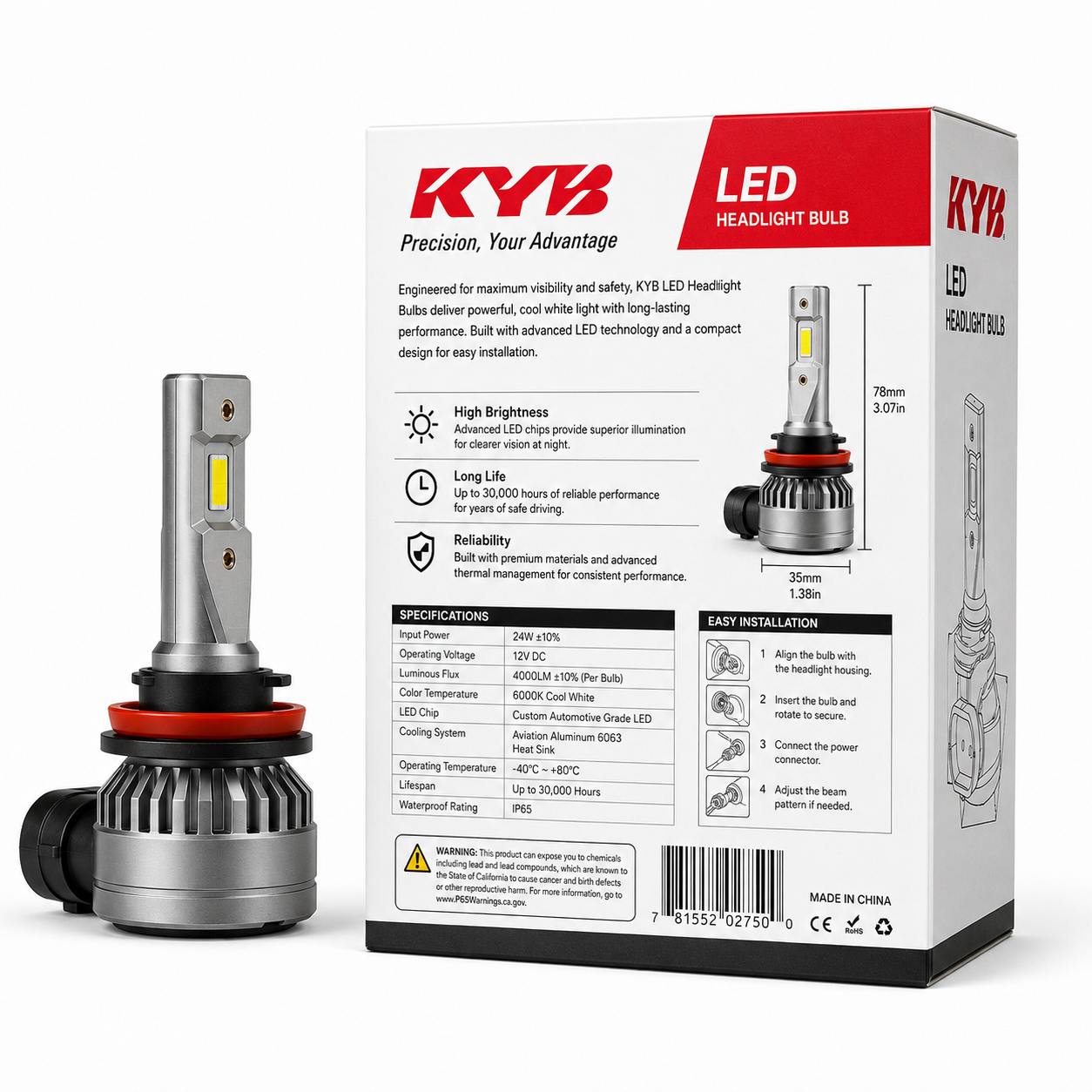 KYB LED Headlight Bulb photo 2
